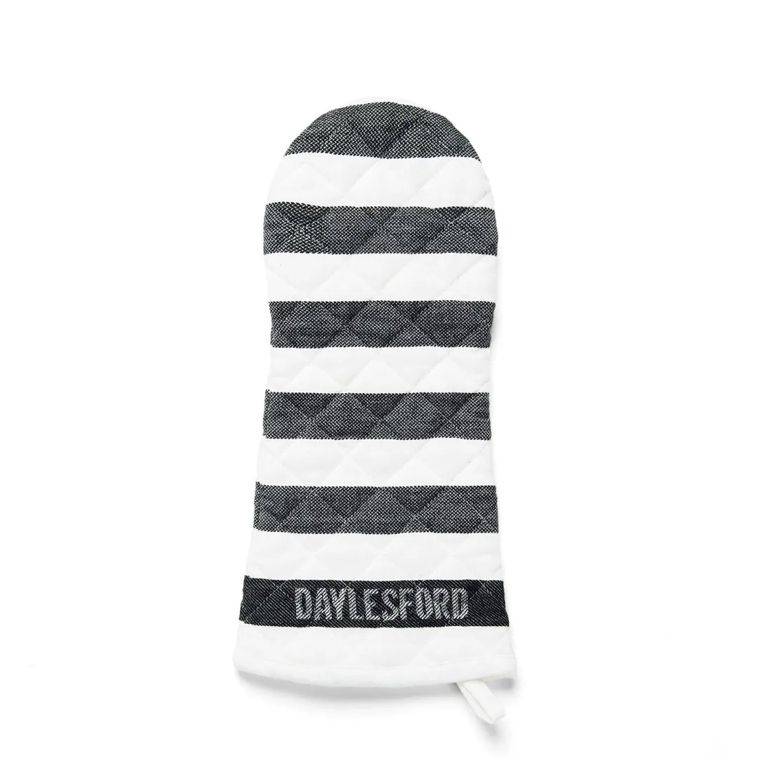 Shop Daylesford Organic Black & White Stripe Oven Glove