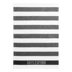 Cheap Daylesford Organic Black & White Stripe Tea Towel