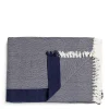 New Daylesford Organic Borderline Blanket Navy