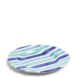 Fashion Daylesford Organic Circus Stripe Blue Dinner Plate