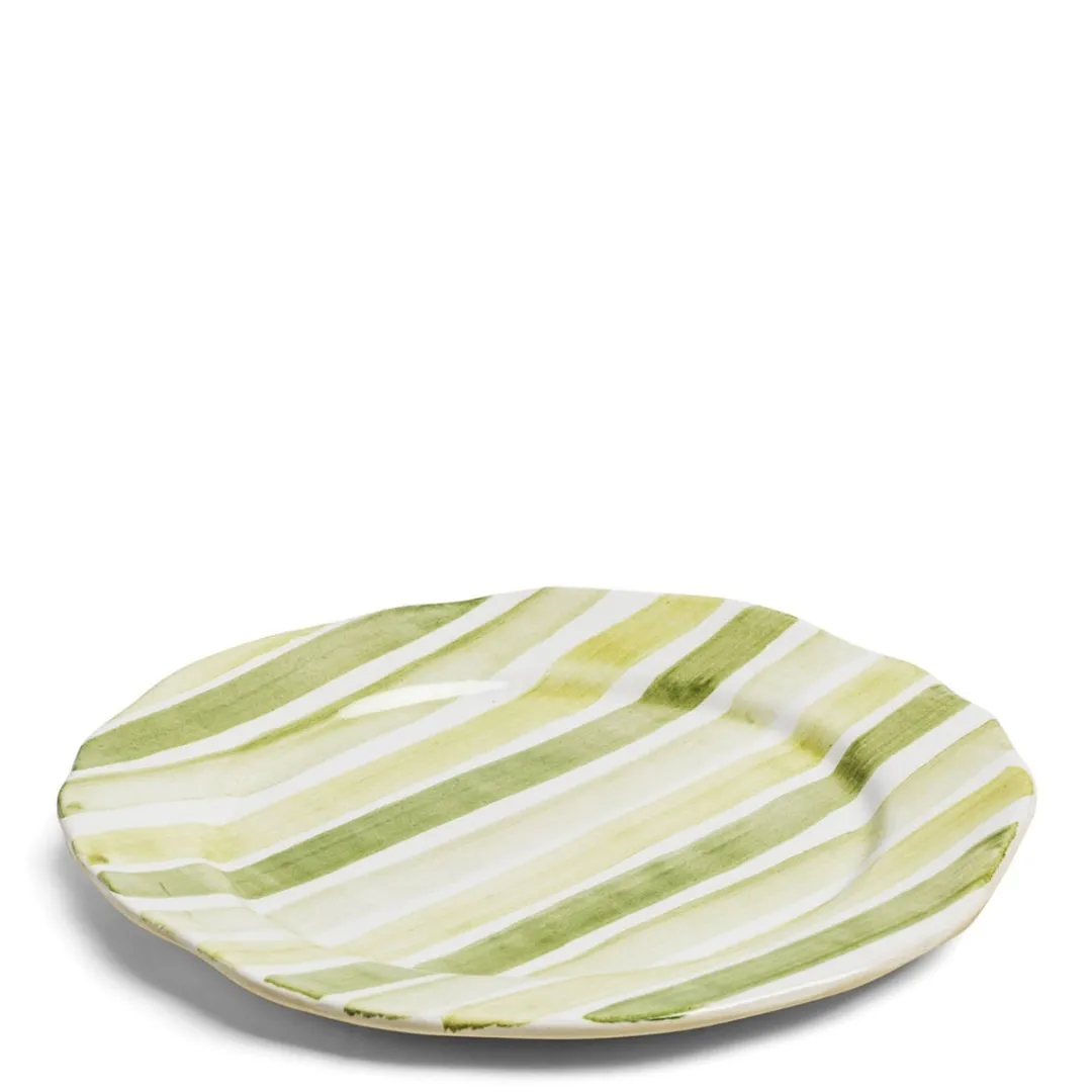 Cheap Daylesford Organic Circus Stripe Green Charger Plate