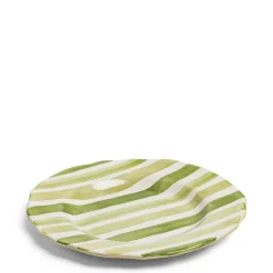 Discount Daylesford Organic Circus Stripe Green Dinner Plate