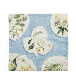 Online Daylesford Organic Daylesford X Colefax Quince Garden Napkin in Blue with Hazel