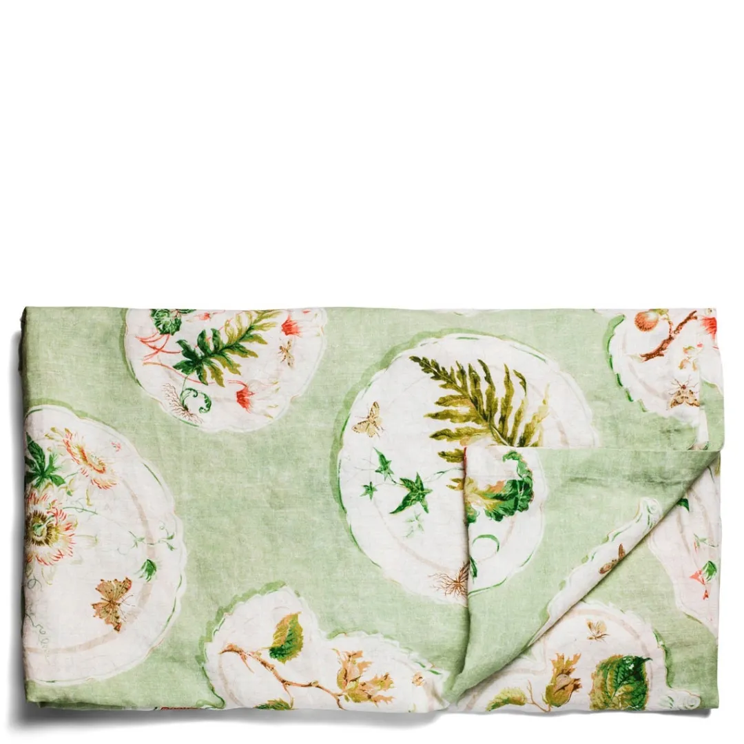 Shop Daylesford Organic Daylesford x Colefax Quince Garden Tablecloth in Green