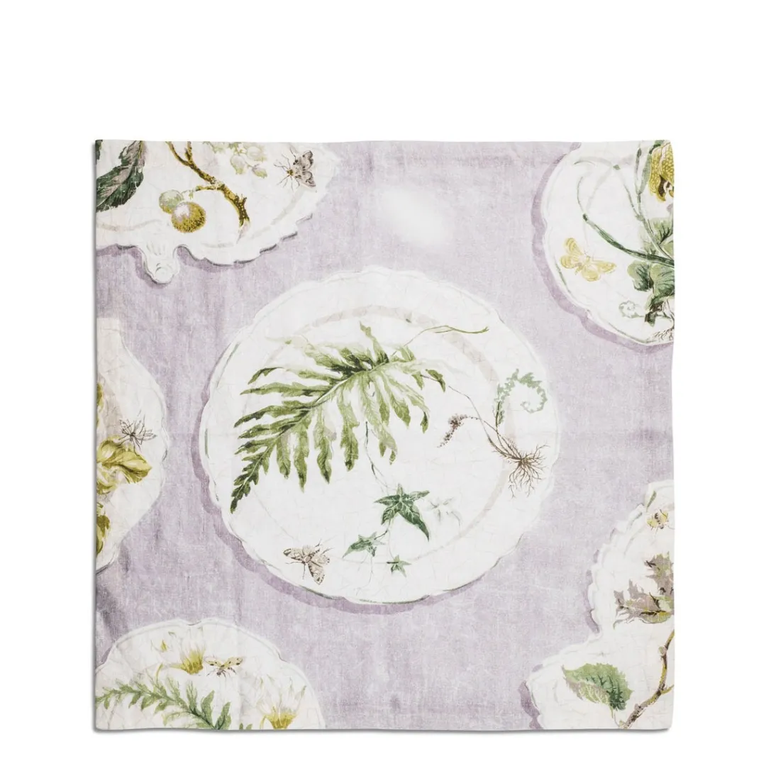 Clearance Daylesford Organic Daylesford x Colefax Quince Garden Napkin in Lilac With Fern