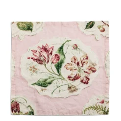 Sale Daylesford Organic Daylesford X Colefax Quince Garden Napkin in Pink with Tulip