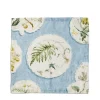 New Daylesford Organic Daylesford X Colefax Quince Garden Napkin in Blue with Fern