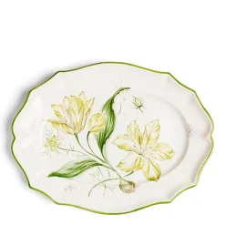 Online Daylesford Organic Daylesford x Colefax Quince Garden Serving Plate With Green Tulips