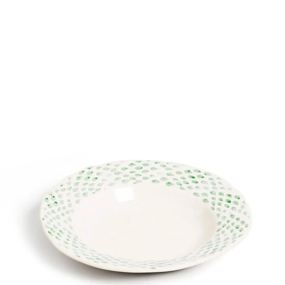 Store Daylesford Organic Dot Pasta Bowl Green