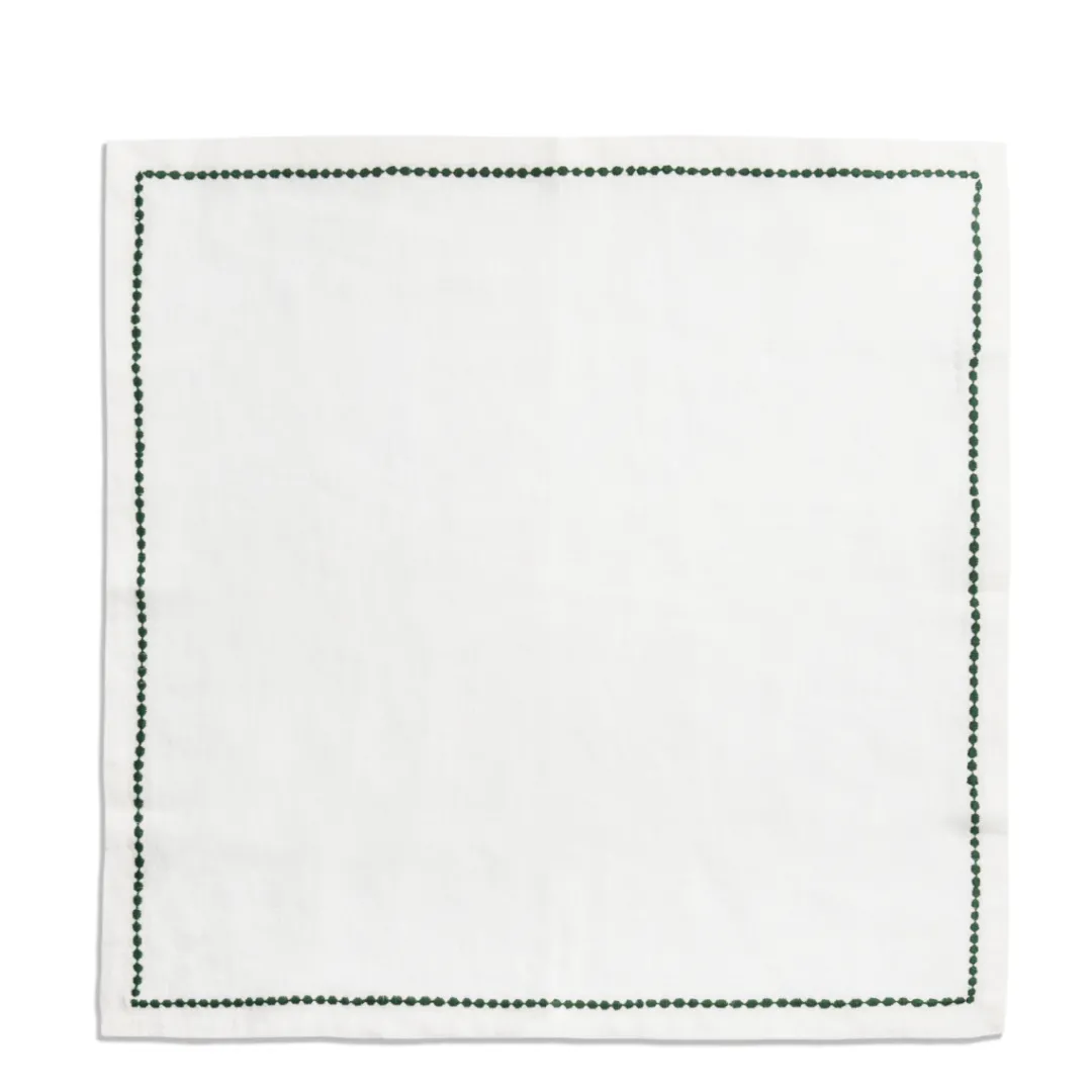 Hot Daylesford Organic Edge Napkin Green Dot
