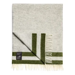 Fashion Daylesford Organic Elmstead Wool Throw Double Stripe Grey
