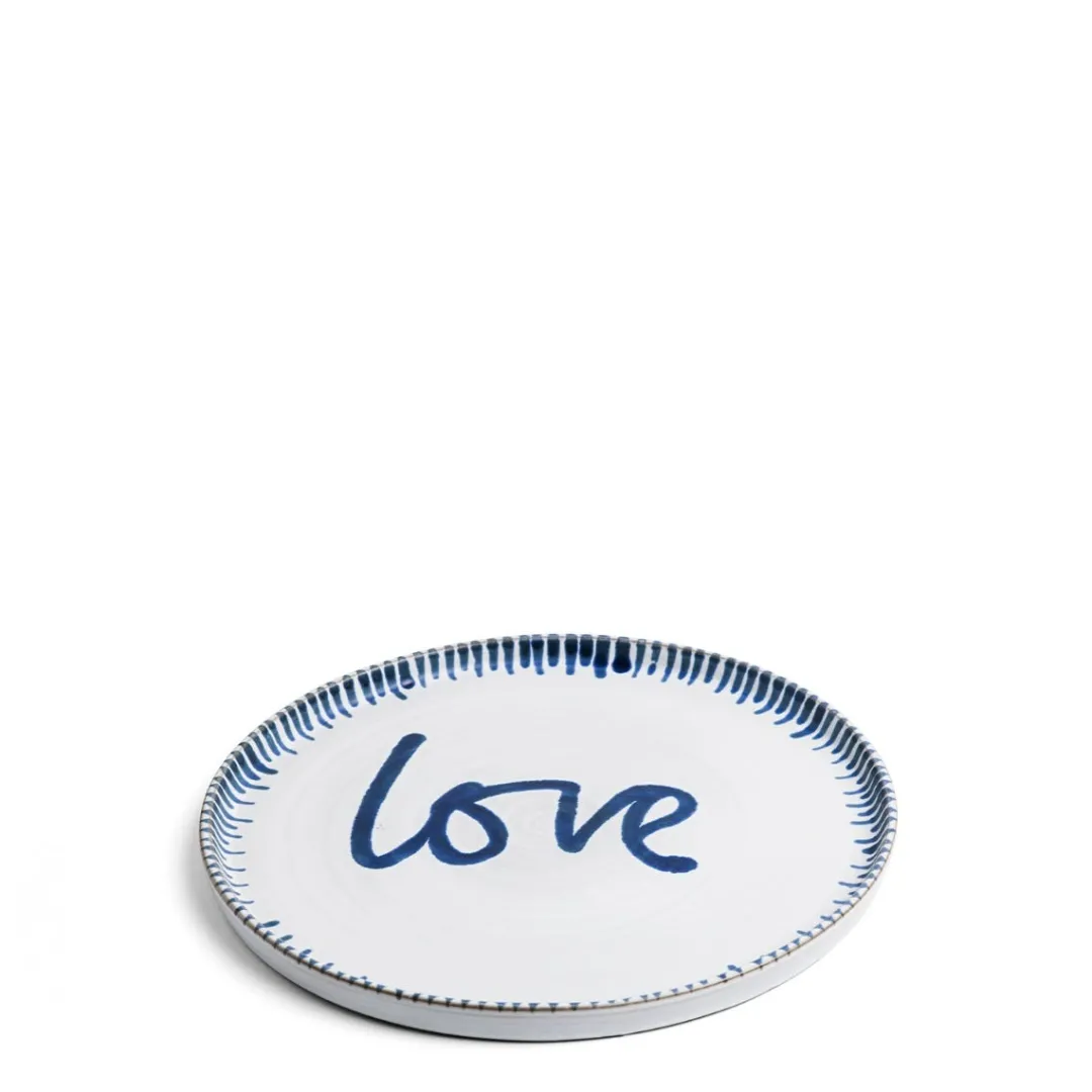 Clearance Daylesford Organic Galley Love Blue Side Plate