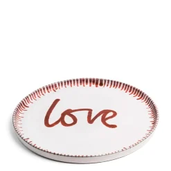 New Daylesford Organic Galley Love Large Red Plate