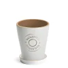 Fashion Daylesford Organic Large Lucas Planter with saucer White