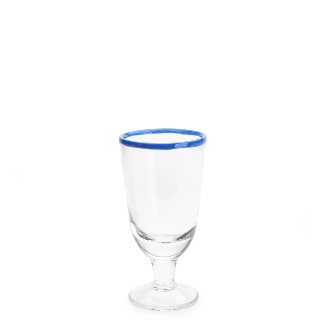 Clearance Daylesford Organic Ledbury Wine Glass Blue Tipped