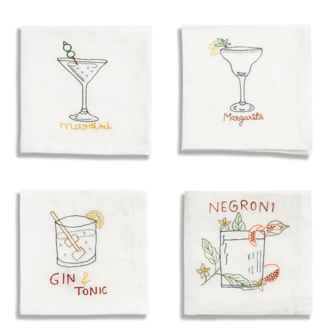 Cheap Daylesford Organic Linen Cocktail Napkin Set