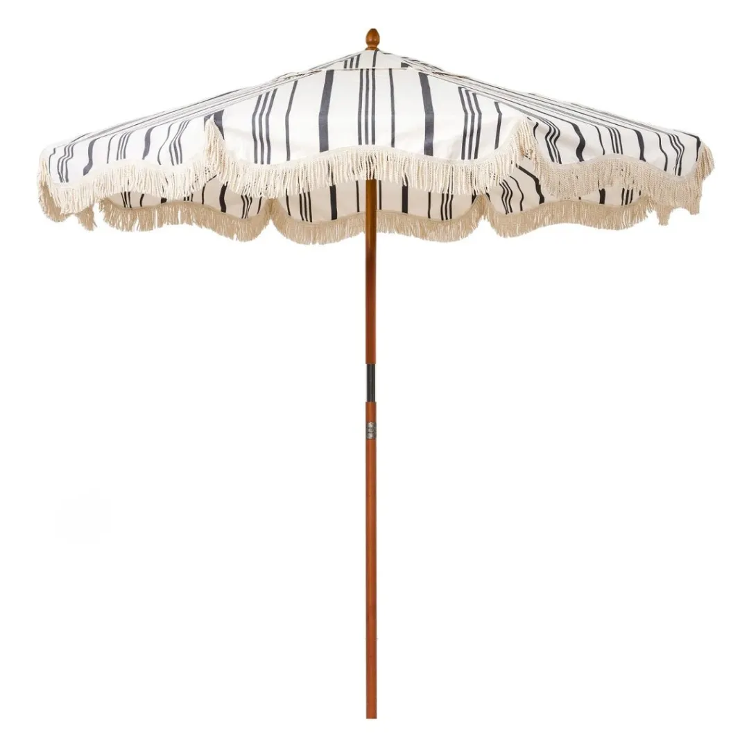 Store Daylesford Organic Market Umbrella Black Stripe