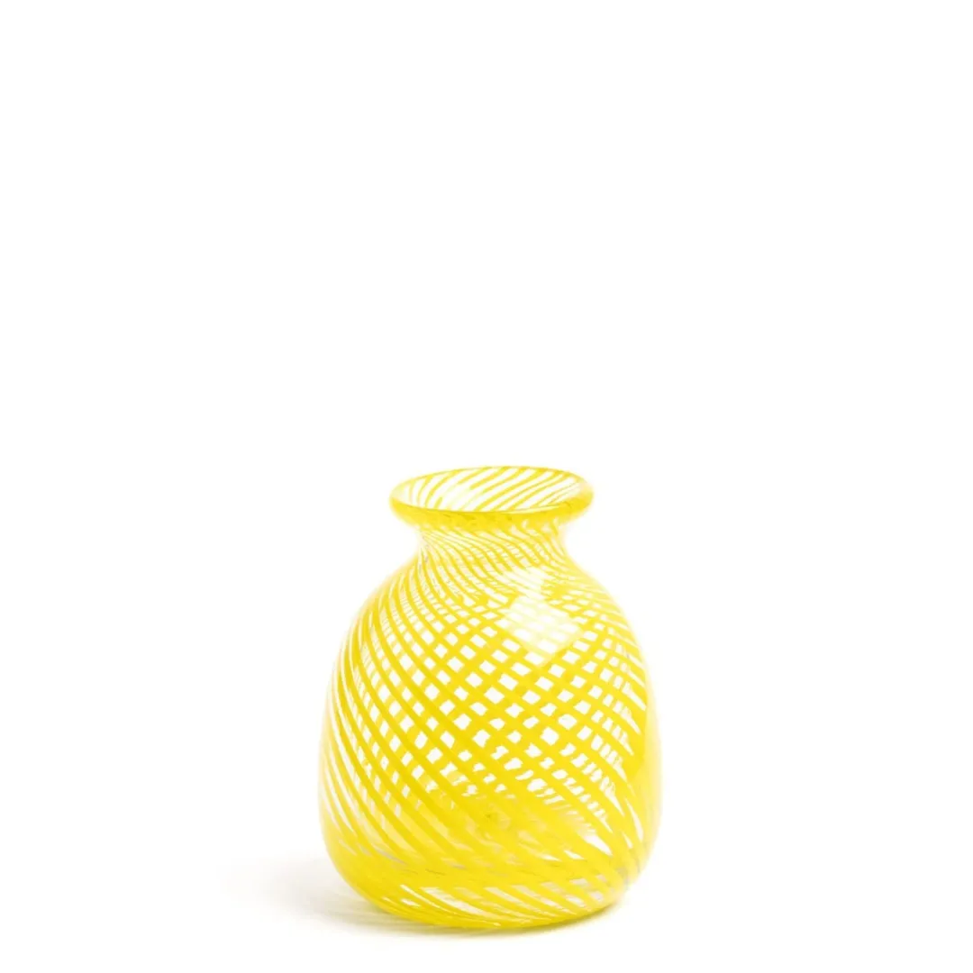 Best Sale Daylesford Organic Miro Yellow Spiral Stripe Vase