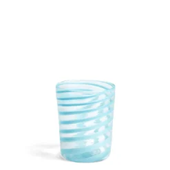 Shop Daylesford Organic Murano Light Blue Spiral Stripe Glass
