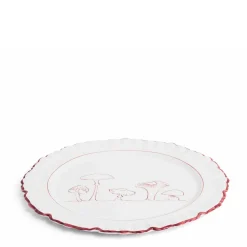 Best Sale Daylesford Organic Mushroom Dance Plate Claret