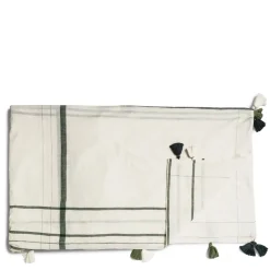 New Daylesford Organic Nila Margin Tablecloth Green