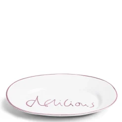 New Daylesford Organic Oddington Delicious Platter Oval Lilac Ceramic