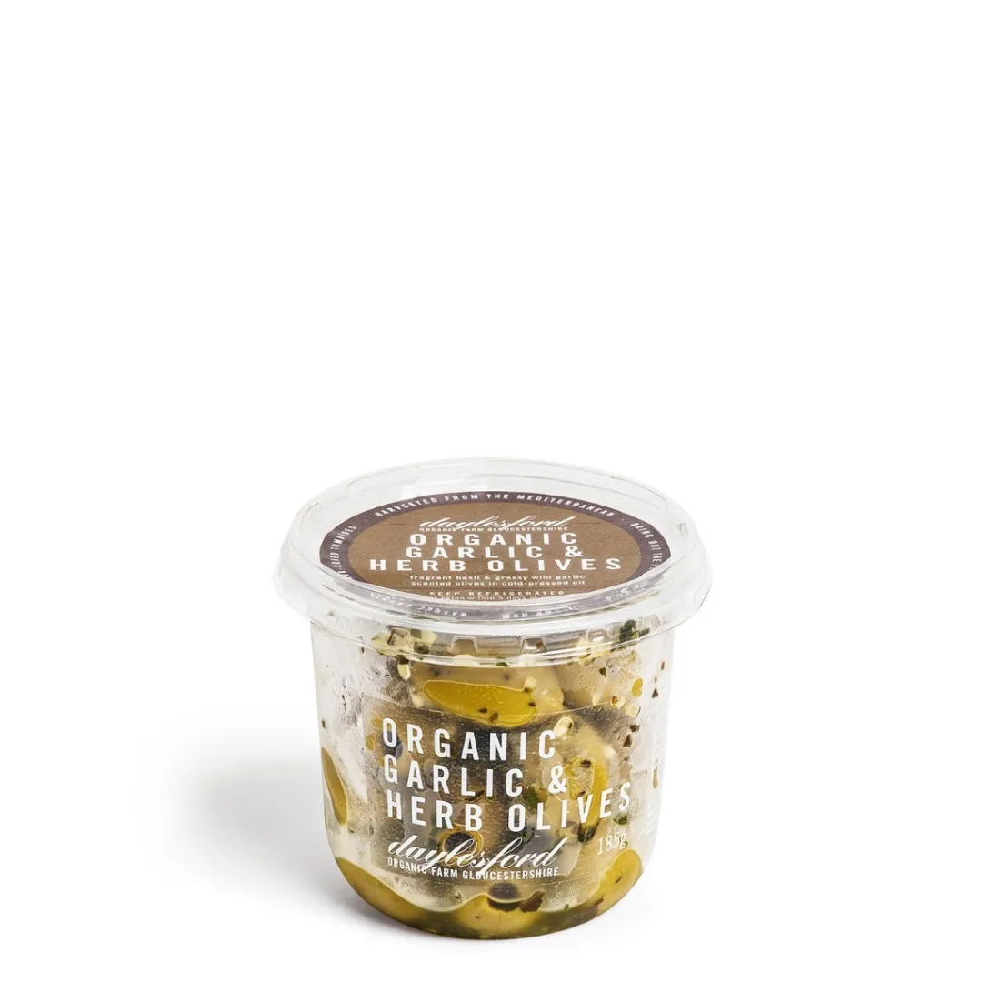 Clearance Daylesford Organic Organic Garlic & Herb Olives