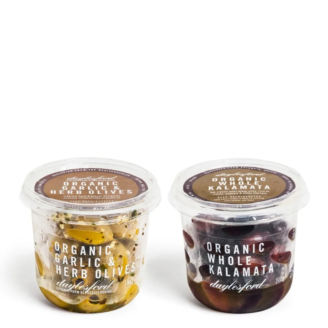 Fashion Daylesford Organic Organic Garlic & Herb Olives and Organic Kalamata Olives