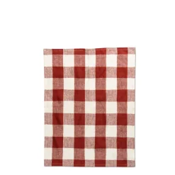 Discount Daylesford Organic Portobello Gingham Tea Towel Red