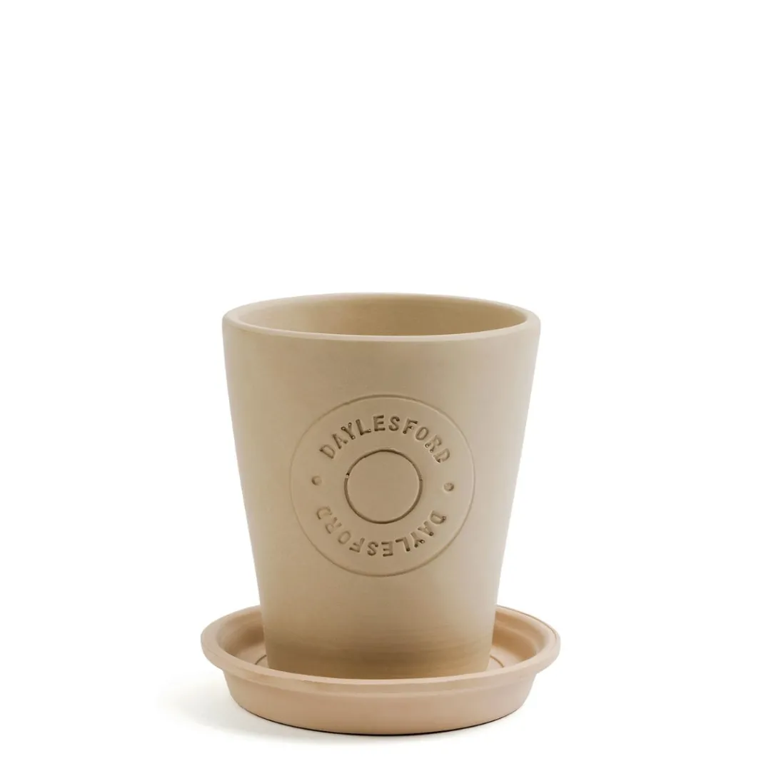 Outlet Daylesford Organic Small Lucas Planter with saucer