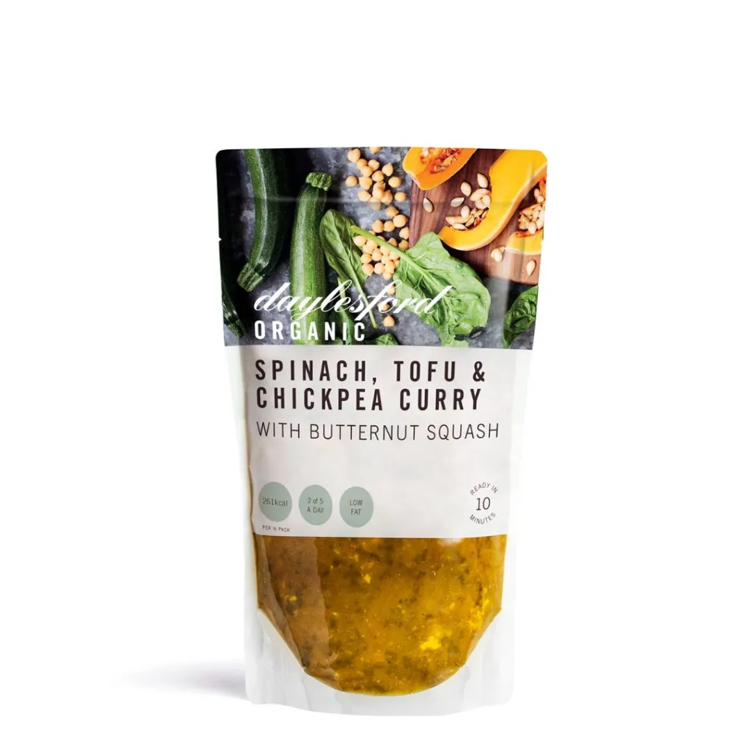 Outlet Daylesford Organic Spinach, Tofu & Chickpea Curry with Butternut Squash