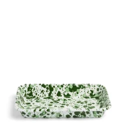 Flash Sale Daylesford Organic Splatter Large Rectangular Dish Green Enamel