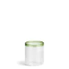 New Daylesford Organic Tealight Candle Holder with Green Rim
