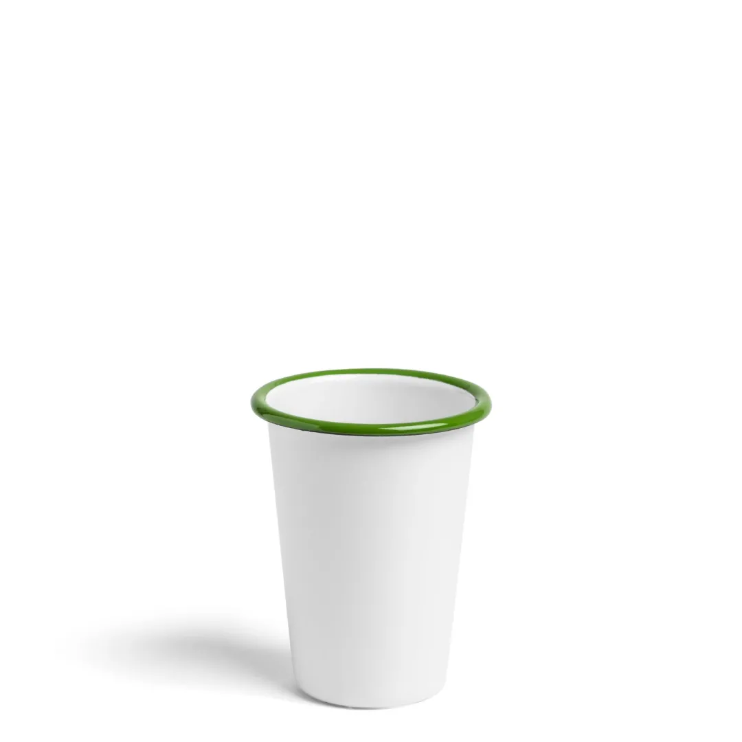 Cheap Daylesford Organic White & Green Large Enamel Tumbler