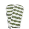 Best Sale Daylesford Organic White & Green Stripe Double Oven Glove