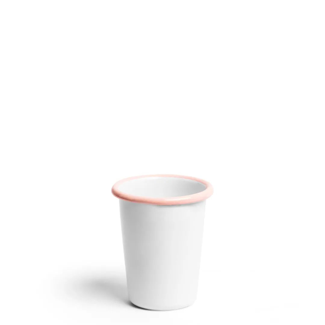 Cheap Daylesford Organic White & Pink Small Enamel Tumbler
